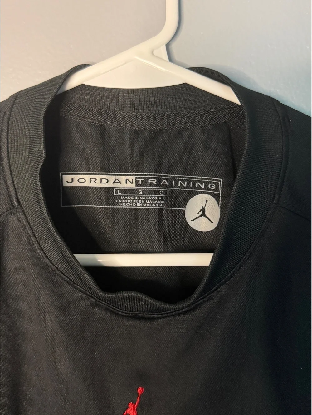 Jordan Training Men's Black and Red Short Sleeve T-Shirt Size Large